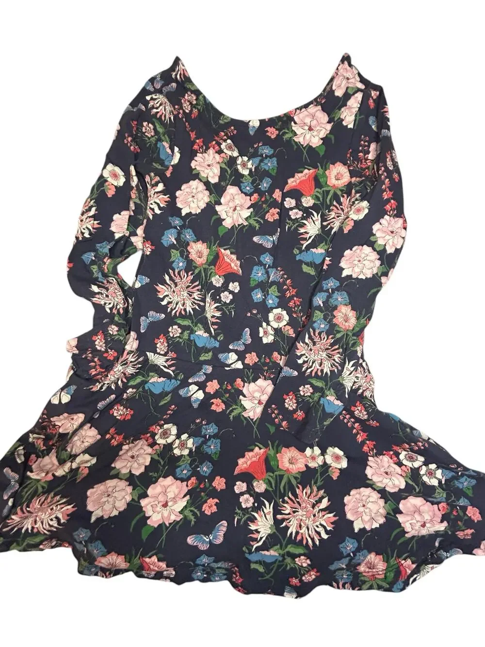 Tea Collection Grey and pink floral Dress size 6